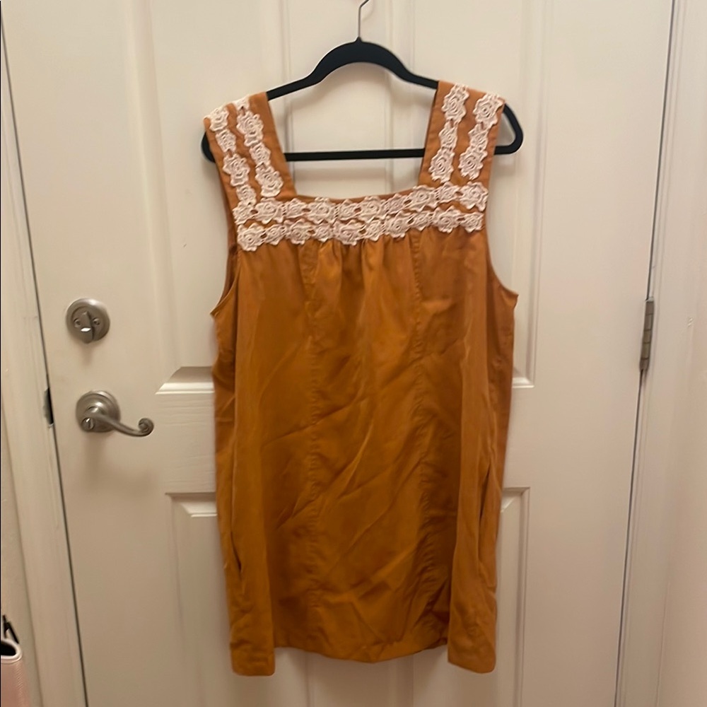 Tracy Reese Orange Dress with Lace Accent
